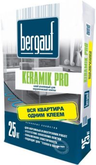 Клей усиленный Bergauf Keramik Pro C1(Бергауф) 25кг (под.56шт) фотография